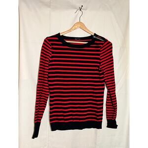 Women's Express Brand Striped Sweater w/ Shoulder Zip - Size: S/P